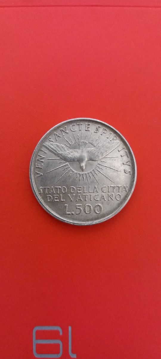 Moneta 500 lire sede vacante Vaticano 1958 rara SP