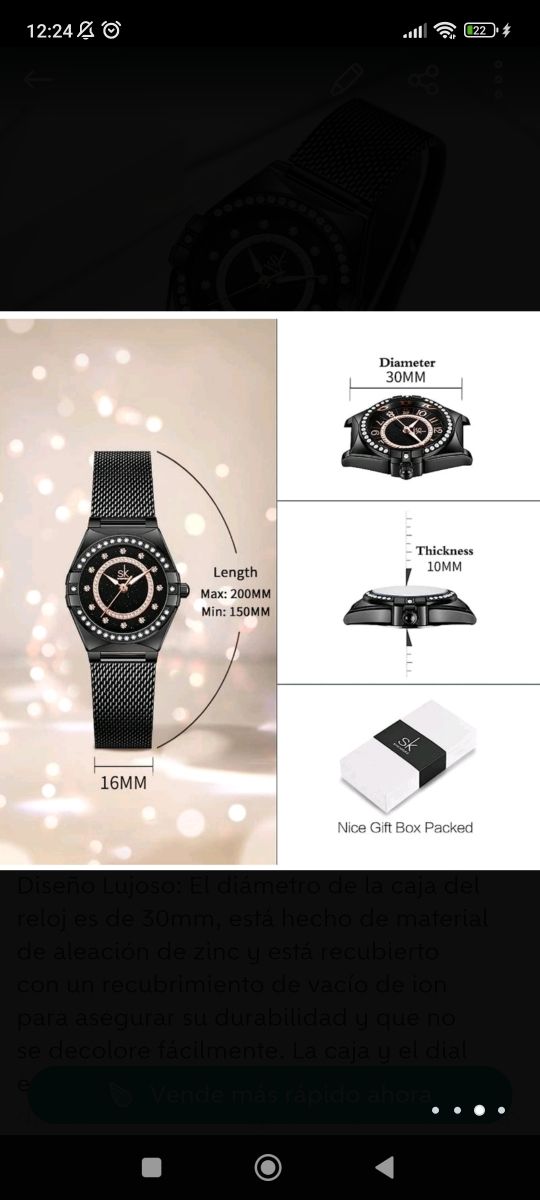 Pack regalo mujer Reloj+Rodillo masajeador facial