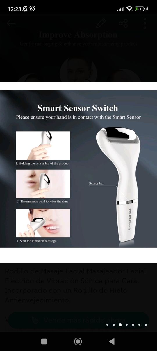 Pack regalo mujer Reloj+Rodillo masajeador facial