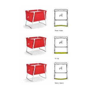 Minicuna con estructura de aluminio