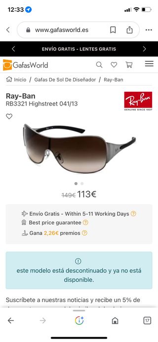 Gafas de Sol Ray Ban