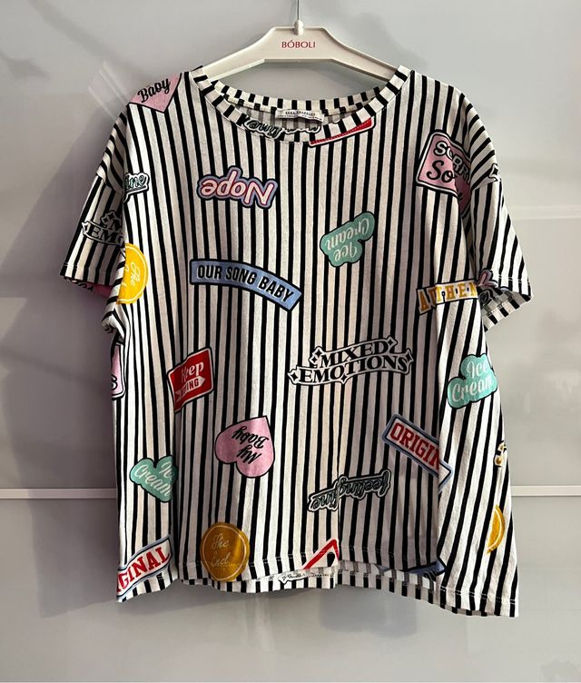 Camiseta rallas Zara S