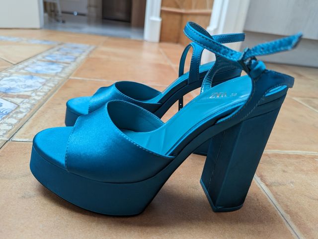 Sandalias verde agua