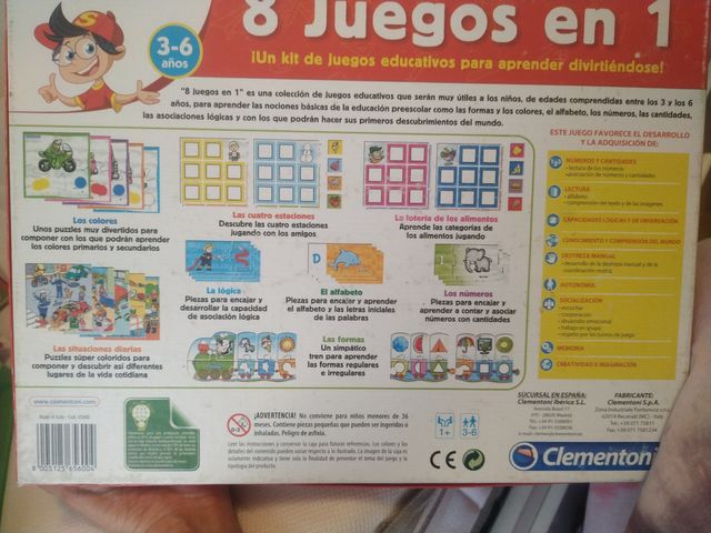 juego puzzle/dominó/números/letras/colores/formas