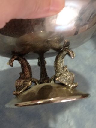 juego plateado centro mesa