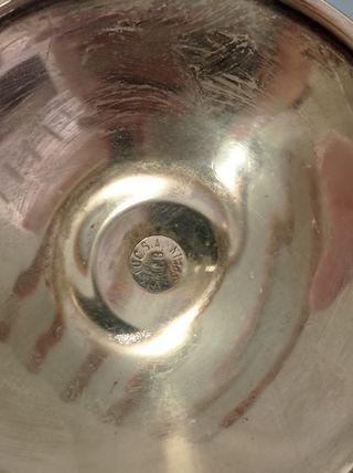 juego plateado centro mesa