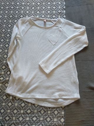 Pack blusa y jersey blanco niña t11-12