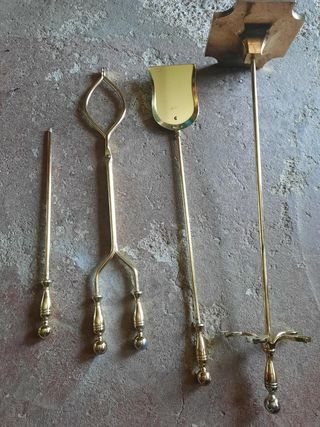 conjunto badilas,  accesorios chimenea