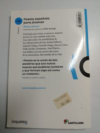 Poesía española para jóvenes; loqueleo SANTILLANA