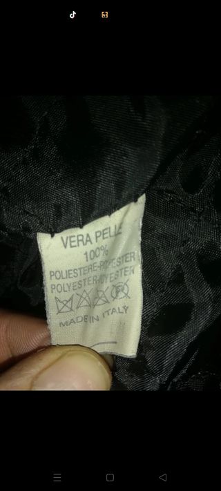 Giubbotto pelle nero