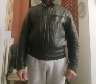 Giubbotto pelle nero