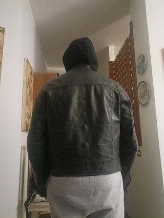 Giubbotto pelle nero