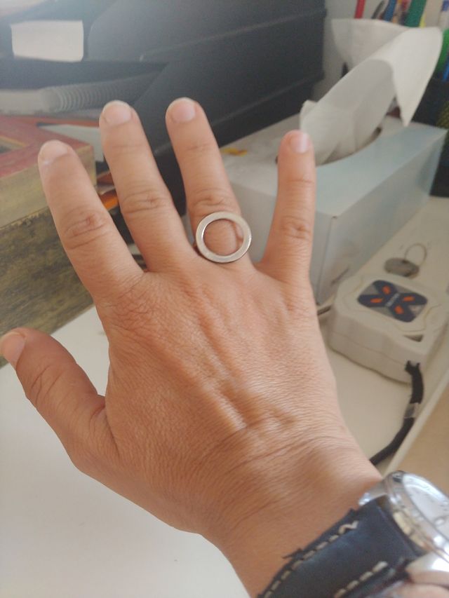 anillo plata de aro
