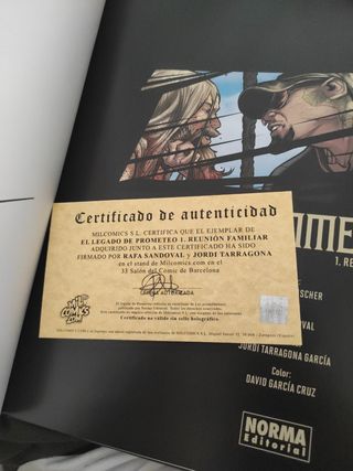 Cómic El legado de Prometeo