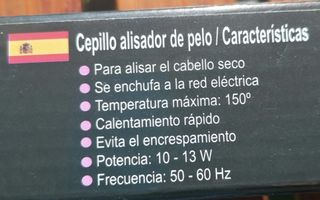 Cepillo Alisador y Anti-encrespamiento.