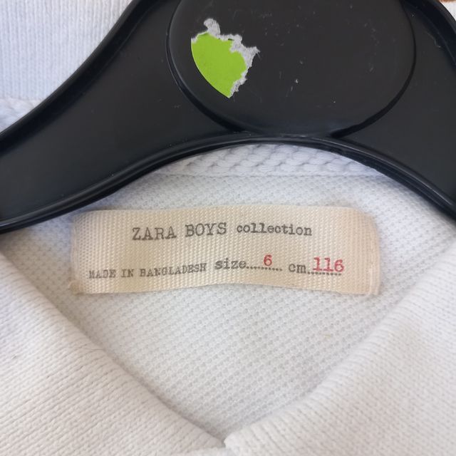 polo blanco Zara para niños