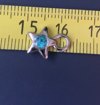 Colgante de estrella con piedra azul