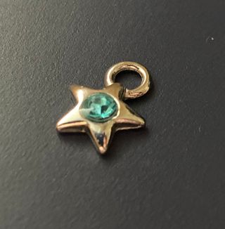 Colgante de estrella con piedra azul