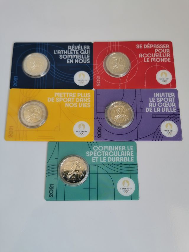 Serie COMPLETA Juegos Olímpicos París 2024 2 euros de segunda mano por
