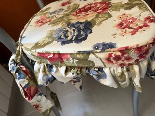 Cortina + cojines sillas