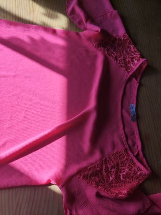 Falda vaquera roja talla 40