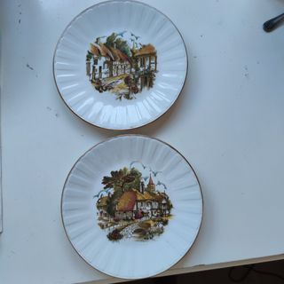 platos de porcelana sin uso. 