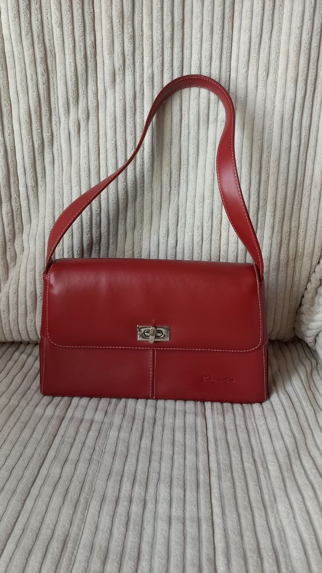 Bolso rojo de asa corta