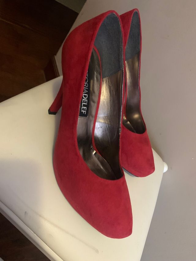 Zapatos rojo gamuza