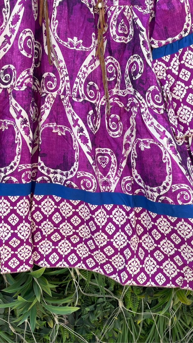 Vestido morado viscosa