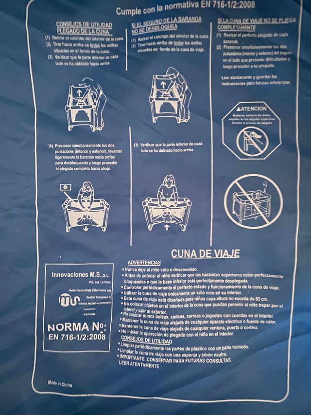 Cuna de viaje bebe
