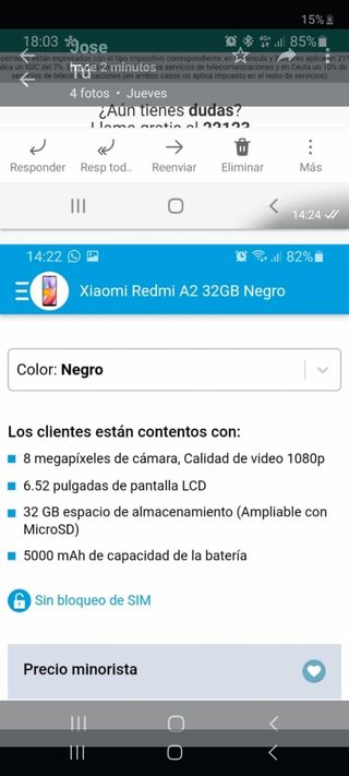 teléfono xiaomi redmi A2 32 GB