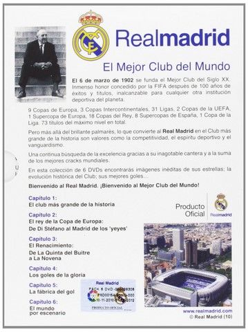 HISTORIA DEL REAL MADRID PACK DVD NUEVO PRECINTADO