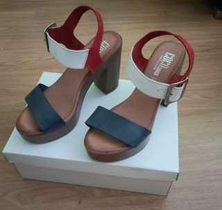 Sandalias tacón plataforma mujer