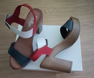 Sandalias tacón plataforma mujer