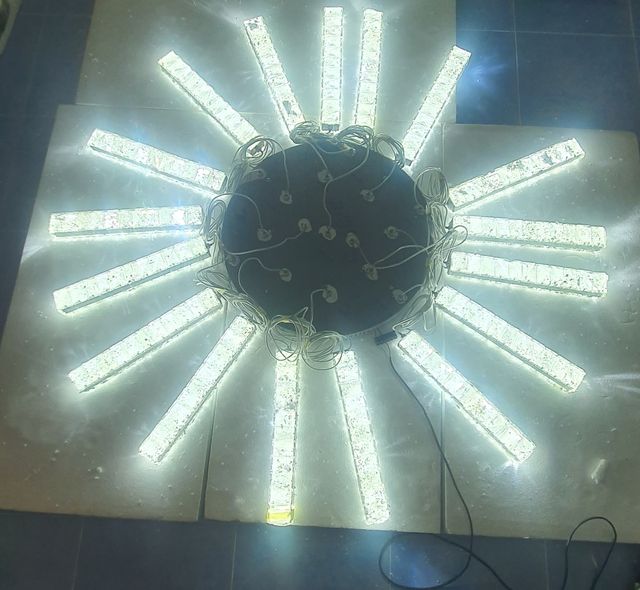 LAMPARA TECHO DISEÑO ARAÑA CRISTAL LED