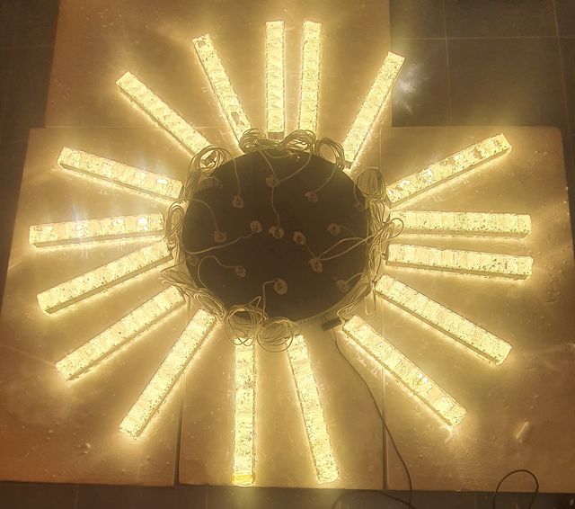 LAMPARA TECHO DISEÑO ARAÑA CRISTAL LED