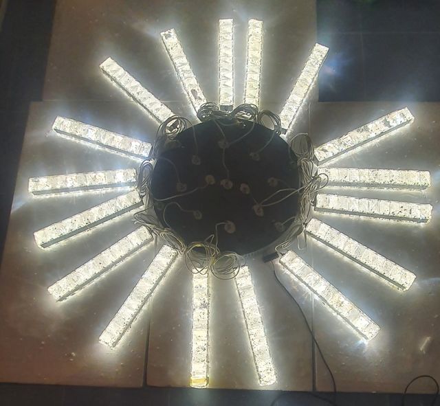 LAMPARA TECHO DISEÑO ARAÑA CRISTAL LED