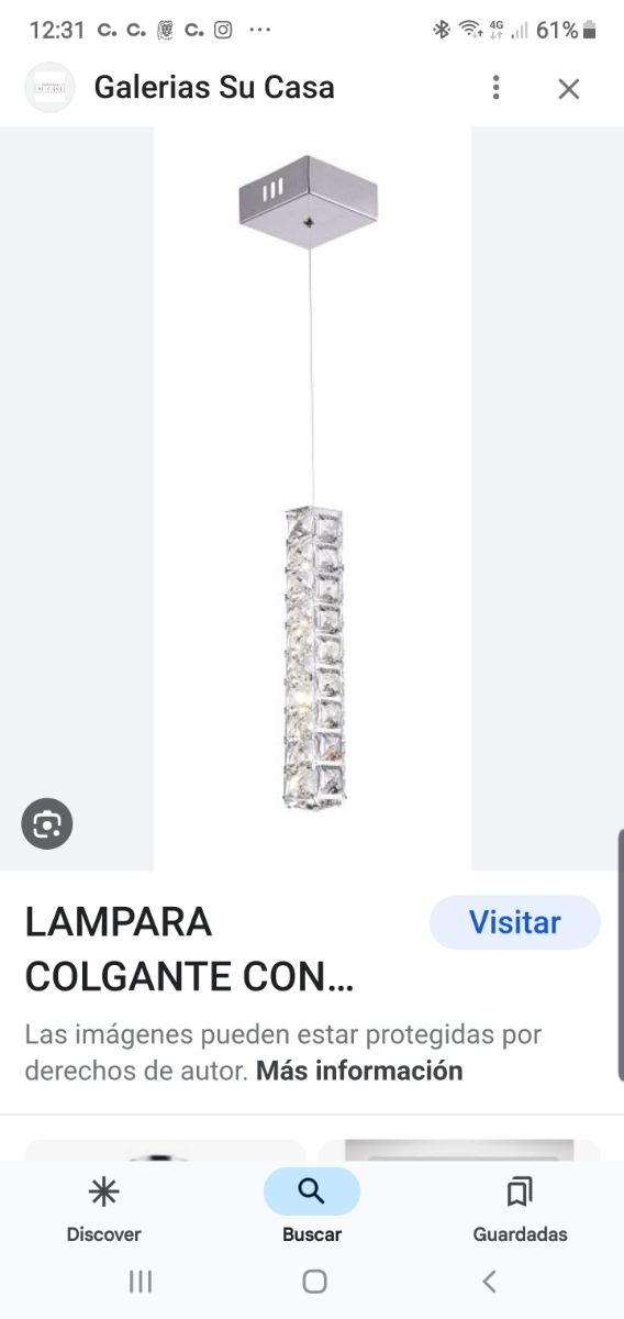 LAMPARA TECHO DISEÑO ARAÑA CRISTAL LED