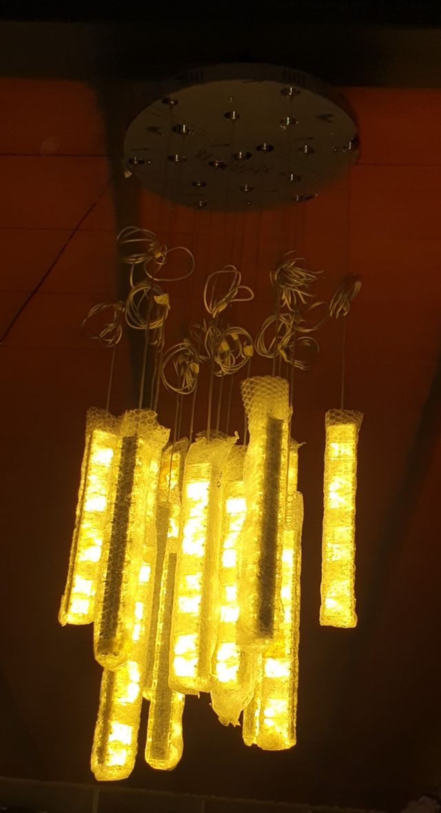 LAMPARA TECHO DISEÑO ARAÑA CRISTAL LED