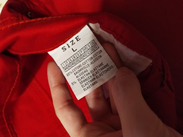 Minigonna rossa in cotone Taglia L