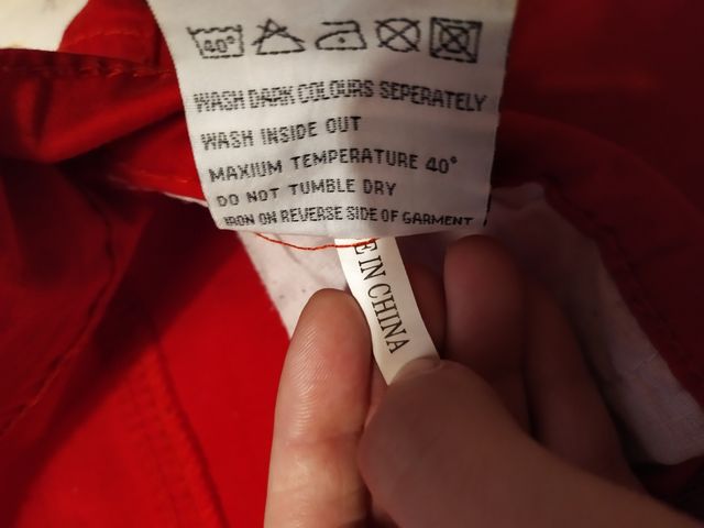 Minigonna rossa in cotone Taglia L