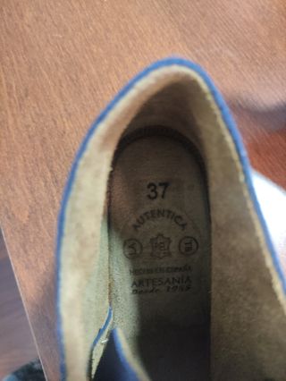 Botines piel de ante azul marino 37 sin estrenar