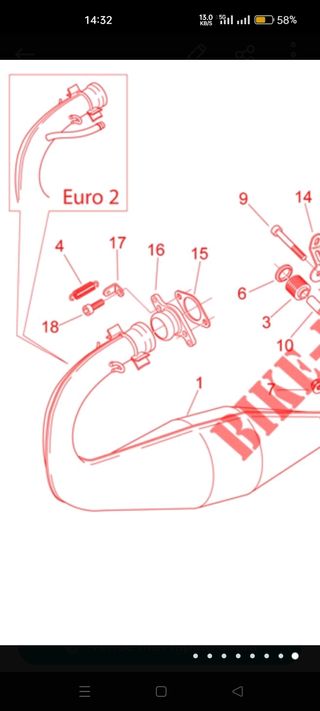escape Aprilia RS 125 euro 2