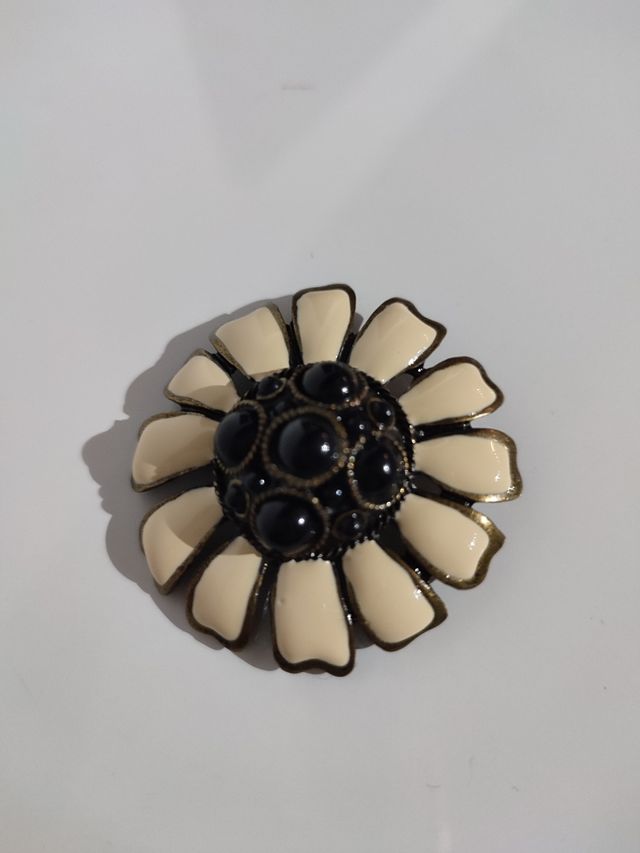Broche flor Blanco