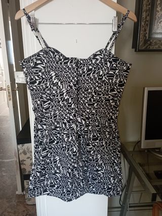 Vestido Zara Estampado Geométrico Psicodélico 60's