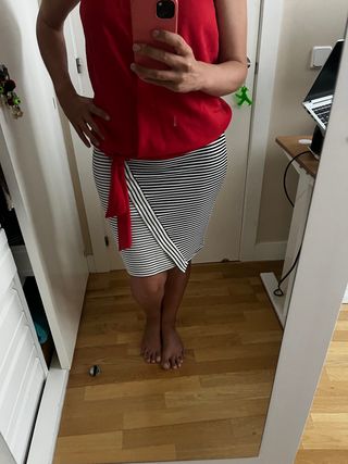 Falda líneas horizontales Zara