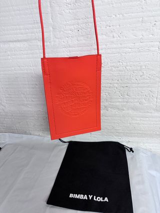 BOLSO BIMBA Y LOLA PIEL NARANJA NUEVO