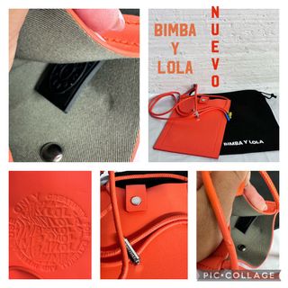 BOLSO BIMBA Y LOLA PIEL NARANJA NUEVO