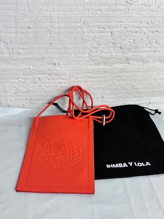 BOLSO BIMBA Y LOLA PIEL NARANJA NUEVO