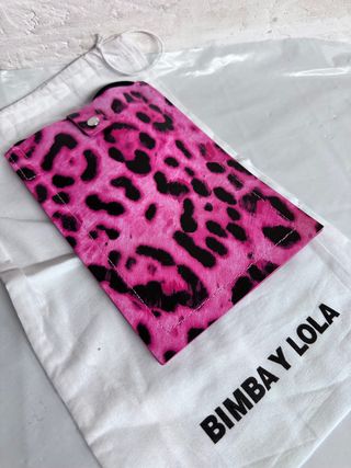 BOLSO BIMBA Y LOLA LEOPARDO ROSA NUEVO